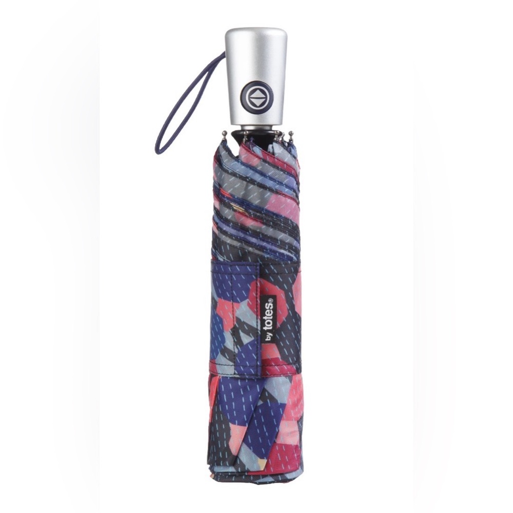 Totes Colorful Patterned Umbrella